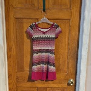 Faded Glory Kids Dress in Pink and Black Chevron